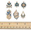 36Pcs 6 Styles Alloy Enamel Connector Charms FIND-FS0004-46C-5
