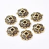 4-Petal Tibetan Style Alloy Flower Bead Caps LS-X-TIBE-S222-AG-NR-1