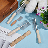 4Pcs 4 Styles Stainless Steel Combs AJEW-OC0013-77-4