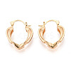 Brass Micro Pave Cubic Zirconia Heart Hoop Earrings EJEW-T048-36G-2