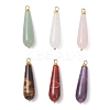 Natural Green Aventurine & Rose Quartz & Amethyst & Agate & Tiger Eye Pendants PALLOY-JF04866-1