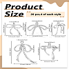 20Pcs 5 Styles Rack Plating Alloy Pendants FIND-LP0005-92P-2