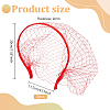 2Pcs Polyester Mesh Veil Hair Bands MRMJ-BC0003-49-2