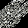 Faceted Cube Shaped Crystal Glass Beads Strands GLAA-F008-F01-2