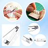 120Pcs 4 Styles Iron Brooch Findings IFIN-SP0001-33P-5