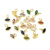 Brass Micro Pave Cubic Zirconia Pendants KK-L264-04G-1