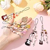 2Pcs ABS Plastic Imitation Pearl & Acrylic & Alloy Mobile Straps HJEW-YW00163-01-4