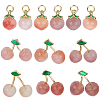 12Pcs 2 Styles Natural Agate Peach and Cherry Pendants G-OC0005-92-1