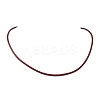3MM Punk Rock Round Braided Leather Cord Necklaces NJEW-JN05861-01-3