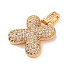 Brass Micro Pave Cubic Zirconia Pendants KK-C076-29X-G01-2