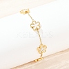 304 Stainless Steel Link Bracelets for Women BJEW-G747-04G-3