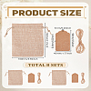 8Pcs Rectangle Burlap Packing Pouches Drawstring Bags ABAG-LP0001-76-2