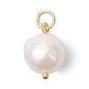 Natural Baroque Pearl Keshi Pearl Pendants PALLOY-JF04627-01-3
