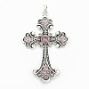 Alloy Rhinestone Big Pendants PALLOY-P198-01AS-RS-1