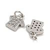 Rack Plating Brass Micro Pave Clear Cubic Zirconia Charms KK-U030-20P-2