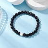 Synthetic Turquoise Beaded Stretch Bracelets for Women Men BJEW-JB11551-02-1