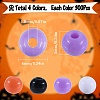 1200Pcs 4 Colors Halloween Themed Opaque Acrylic Beads MACR-SC0001-43-2