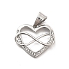 304 Stainless Steel Pendants STAS-K243-21P-1