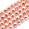 Electroplate Non-magnetic Synthetic Hematite Beads Strands G-L485-03C-RG-1