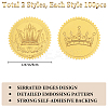 CRASPIRE 50 Sheets 2 Styles Self Adhesive Gold Foil Embossed Stickers DIY-CP0010-49-2