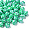 Opaque Striped Acrylic Beads MACR-S373-27A-07-3