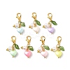 Heart Imitation Pearl Acrylic Pendant Decorations HJEW-JM03455-S-1