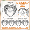5Pcs 5 Styles Alloy Pendants PALLOY-GO00049-2