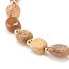 Natural Picture Jasper Round Beaded Stretch Bracelet BJEW-JB08197-02-4