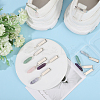 10Pcs 5 Styles Bullet Natural Green Aventurine & Fluorite & Amethyst & Rose Quartz & Quartz Crystal Shoe Charms HJEW-CA00020-4
