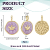8Pcs Brass Enamel Pendants KK-BC0015-11G-2