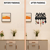 Wood & Iron Wall Mounted Hangers HJEW-WH0055-004-5