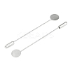 Brass Lapel Pin Base Settings KK-WH0045-025A-M-3