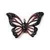 Spray Paint Alloy Rhinestones Pendants ALRI-E130-01EB-02-1