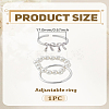 2Pcs 2 Styles Alloy Adjustable Cuff Rings for Women RJEW-LP0002-51-3