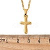 304 Stainless Steel Cross Pendant Necklaces for Women Men NJEW-Z063-02G-3