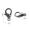 Zinc Alloy Lobster Claw Clasps PALLOY-YW0001-12B-4