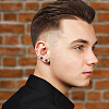 28Pcs 9 Style Clear Cubic Zirciona Diamond & Flat Round Stud Earrings & Ear False Plugs & Hoop Earrings EJEW-AN0003-46-3