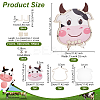 Cow Theme Wooden Baby Shower Guest Book for Birthday Party AJEW-WH0270-345-2