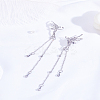1Pair Alloy Butterfly Wing Dangle Cuff Earrings EJEW-LP0012-10-3