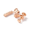 Brass with Crystal Rhinestone Clip-on Earring Findings FIND-WH0127-03RG-3
