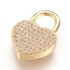 Brass Micro Pave Cubic Zirconia Pendants LS-ZIRC-F062-04G-1