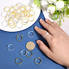 44Pcs 2 Colors Adjustable Brass Pad Ring Bases KK-ME0003-92-3