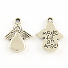 Tibetan Style Angel Alloy Pendants TIBEP-A579-AS-RS-1