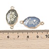 Opalite & Natural Amethyst & Green Aventurine & Quartz Crystal & Amazonite & Tiger Eye Oval Links Connector Charms KK-F921-12G-3