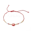 Crystal Sunflower Handmade Millefiori Glass Beads Bracelets for Girl Women BJEW-JB06750-4