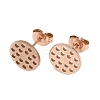 304 Stainless Steel Stud Earring Findings Ion Plating(IP) STAS-P434-06C-RG-1