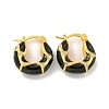 Rack Plating Brass Micro Pave Clear Cubic Zirconia Hoop Earring EJEW-C102-42G-01-1