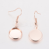 Iron Earring Hooks EJEW-WH0004-07RG-1