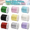 9 Rolls 9 Colors Nylon Braided Cord NWIR-YW0001-16-2