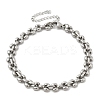 304 Stainless Steel X Link Chains Bracelets for Men & Women BJEW-D042-33P-4